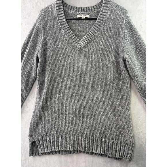 Orvis Gray Chenille V-Neck Pullover Sweater – Size Medium - Picture 6 of 6
